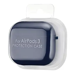 Чохол Silicone Case 2,5mm with microfiber for AirPods 3 Midnight Blue - мініатюра 2
