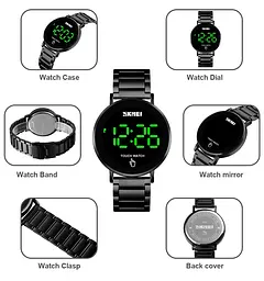 Наручний годинник Skmei 1550 Black, 1550SBK (18362) - мініатюра 8