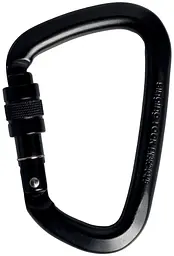 Карабін Singing Rock D Steel Lock Screw Gate Black 50kN - мініатюра 2