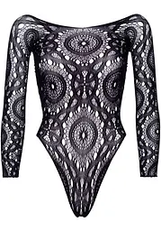 Еротичне боді-бодістокінг Leg Avenue Snap crotch thong back teddy Black M/L - мініатюра 3