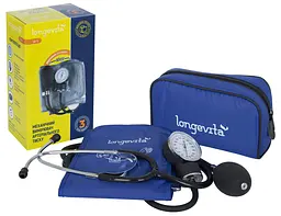 Механічний вимірювач тиску Longevita LS-5 (стетоскоп вбудований у манжету) (5929751) - мініатюра 4