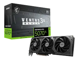 Відеокарта GeForce RTX 5070 Ti 16GB MSI Ventus 3X OC Black (RTX 5070 Ti 16G VENTUS 3X OC BLACK)