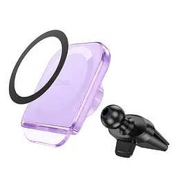 Автотримач Hoco H42 Crystal ring magnetic (air outlet) Romantic purple - мініатюра 5