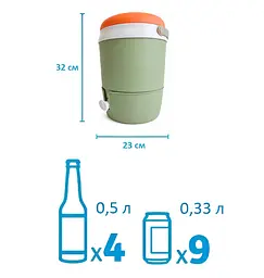 Термоємність Adriatic для напоїв та продуктів 6 л хакі (8002936900654) - мініатюра 10