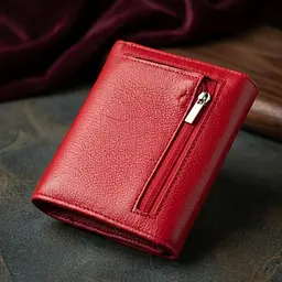 Яскравий жіночий гаманець з монетницею з натуральної шкіри ST Leather 19493 червоний - мініатюра 3