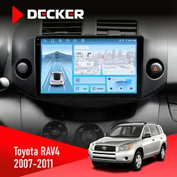 Штатна магнітола Toyota RAV4 2007-2011 Decker D9-010 6x128, DSP, 4G, 2K Decker (НФ-00004829)