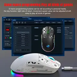 Комп'ютерна миша HYSJ Т90 бездротова, безшумна з акумулятором 2,4G+Bluetooth White - мініатюра 8