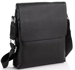 Сумка чоловіча з натуральної шкіри Tiding Bag чорна (SA25F-8878A)