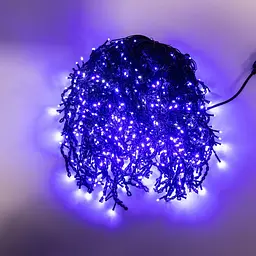Гірлянда Бахрома вулична 840 LED 50 метрів чорна, синій - мініатюра 5