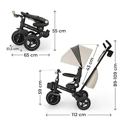 Триколісний велосипед Kinderkraft Spinstep 2 Plus Beige (KRSPST02BEGPL00) - мініатюра 8