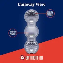 Мастурбатор Blush Rize - Feelz Masturbator - Clear, мультитекстура, ефект вакууму - мініатюра 3