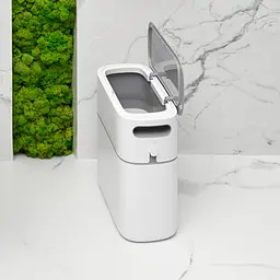 Відро для сміття МВМ My Home з кришкою вузьке 325x150x320 мм (BIN-22 12L WHITE/GRAY) - мініатюра 12