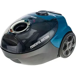 Пилосос Edler ED-1808BL Black/Blue 1400 W мішковий багаторазовий мішок насадки універсальна щітка підлога/килим щілинна 2 металеві трубки