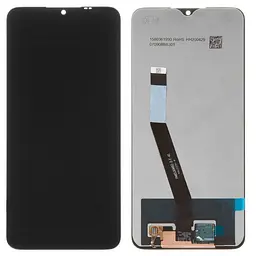 Дисплей для Xiaomi Poco M2, Redmi 9, чорний, без рамки, Оригінал (переклеєне скло), M2004J19G, M2004J19C