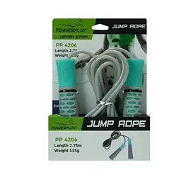 Скакалка PowerPlay 4206 Jump Rope PRO+ Сіро-м'ятна 2,75 м (PP_4206_Grey) - мініатюра 6
