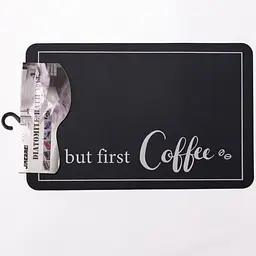 Килимок на кухню 3d килимок із діатоміту для кухні безворсовий But first Coffe 38×58 (см) килимок кухонний на підлогу в кухню Yiwu HP-42-43 - мініатюра 3