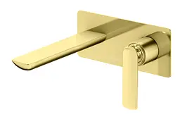 Змішувач для умивальника Kohlman Experience gold + BOX прихованого монтажу QW185EGD, Золотий