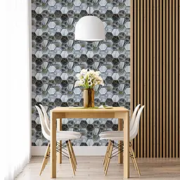 Декоративна ПВХ плитка Sticker Wall на самоклейці 275х285х4мм Соти СПП-500 SW-00000524 - мініатюра 5