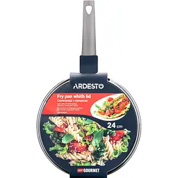 Сковорода глибока Ardesto Gemini Gourmet Apulia з кришкою 24 см сіра (AR2424GGL) - мініатюра 12