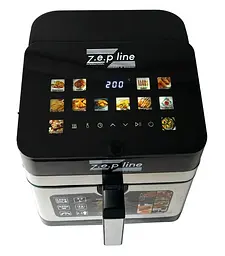 Аерофритниця аерогриль Zepline ZP-00343 об'єм 13л 12 режимів оглядове вікно 4200 Вт - мініатюра 2