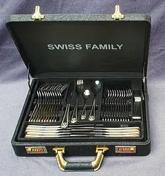 Набір столових приладів Swiss Family 187 Versace на 12 персон у подарунковому кейсі 48 предметів - мініатюра 5