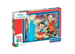 Пазл Clementoni SuperСolor: Історія незвичайного хлопчика, Піноккіо, Disney (SuperСolor - Disney Pinocchio Puzzle - 104 pcs.), 104 ел. (25756)