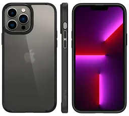Оригінальний протиударний чохол для iPhone 13 Pro Max (6.7") Spigen Ultra Hybrid Matte Black (ACS03205) - мініатюра 9