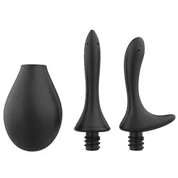 Анальний душ Nexus Anal Douche Set 260 мл (чорний) - мініатюра 2