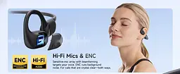 Навушники для плавання ESON X33 Open Ear, водонепроникні IP68 з пам'яттю 32GB, MP3-плеєром, Bluetooth 5.3, кістковою провідністю для спорту та бігу - мініатюра 8