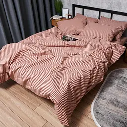 Комплект постільної білизни Moon&Star Бязь Gold Люкс Autumn Stripes Полуторний 143х210 наволочки 2х50х70 - мініатюра 4