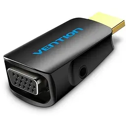 Перехідник HDMI M to VGA F 1080P 60Hz 3,5mm Audio Vention (AIDB0)