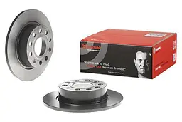 Диск гальмівний задній невентильований VW Scirocco III, Golf V-VII 96-21р Brembo (08.9502.11)