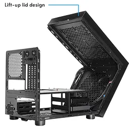 Корпус Chieftec THE CUBE CI-03B-OP, без БЖ, fan 20cm, mATX, Black - мініатюра 4