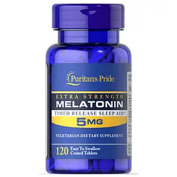 Натуральна добавка Puritan's Pride Melatonin 5 mg, 120 таблеток