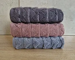 Набір турецьких махрових рушників Cestepe MicroCotton Premium 3 штуки 50x90 Ucgen 2 щільність 600 г/м2 - мініатюра 3