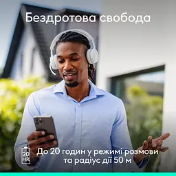 Bluetooth-гарнітура Logitech Zone Wireless 2 ES Off-White (981-001508) - мініатюра 5