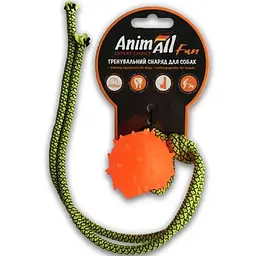Іграшка AnimAll Fun куля з канатом помаранчева 4 см