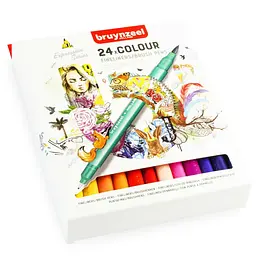 Набір лінерів-пензлів Bruynzeel BRUSHPEN двосторонніх 24кол - мініатюра 5