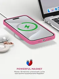 Силиконовый чехол с MagSafe для Apple iPhone 15 Pro Max, ICON2 MagCase, розовый, противоударный, панель с мягкой подкладкой, защита всего корпуса, поддержка беспроводной зарядки, совместим с защитными стеклами и пленками, ArmorStandart (ARM77013) - мініатюра 9