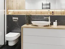 Умивальник Miraggio NICE (0000222) Miramarble, Глянцевий, Накладний, Білий - мініатюра 7