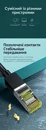 Сетевой кабель Ethernet UGREEN NW150 10 м патч-корд RJ45 штекер на обоих концах Cat7 до 10 Гбит/с экранирование F/FTP жилы из чистой меди в хлопковой оплётке 600 МГц чёрный (30791) - миниатюра 5