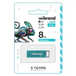USB флеш накопичувач Wibrand 8GB Chameleon Light Blue USB 2.0 (WI2.0/CH8U6LU) - мініатюра 2
