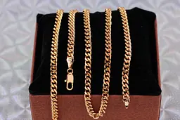 Ланцюг Xuping Jewelry панцирний гурмета 50 см 4 мм золотистий - мініатюра 2