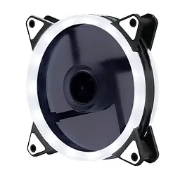 Кулер корпусний Voltronic sleeve fan 3-контактний + 4-контактний — 120 мм, 12 В, 1100 об/хв, White, двосторонній - мініатюра 1