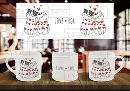 Чашка "Love you" 180, Рожева