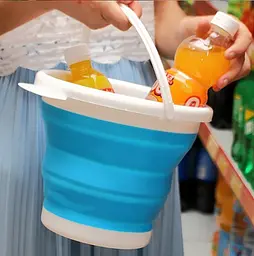 Складане силіконове відро 5л Collapsible Bucket - мініатюра 5