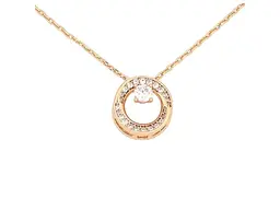 Кулон XUPING на цепочке позолота 18K «Кільце з кристалами» 42-47см*1мм 295067