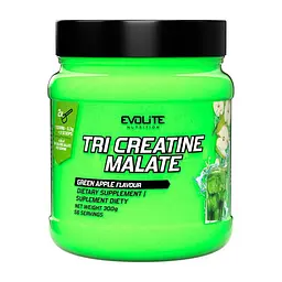 Креатин Evolite Nutrition Tri Creatine Malate, 300 грам - Зелене яблуко