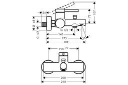 Змішувач для ванни Hansgrohe Zesis S chrome 74420000 - мініатюра 3