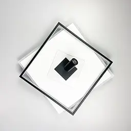 Стельова LED люстра в чорно-білому корпусі Line.F MJ 51-500*500 BK+WT - мініатюра 5